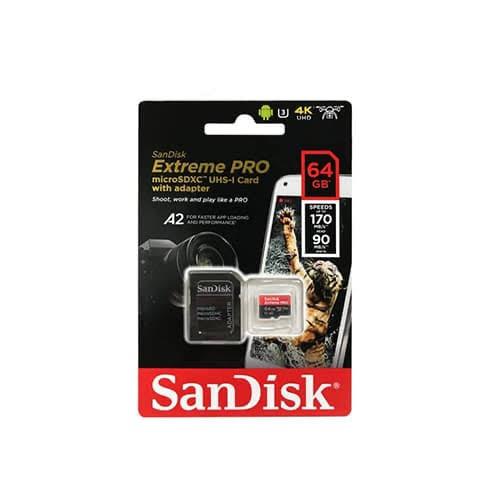 Sandisk Micro SD 64 GB Extreme Pro - High Speed Memory - Professional