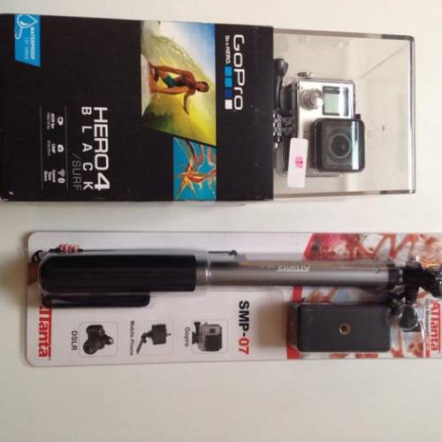 GoPro HERO4 Black Edition Camera + Monopod [] Xiaomi YI SJ CAM xiaoyi