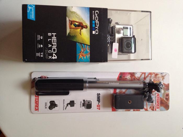GoPro HERO4 Black Edition Camera + Monopod [] Xiaomi YI SJ CAM xiaoyi