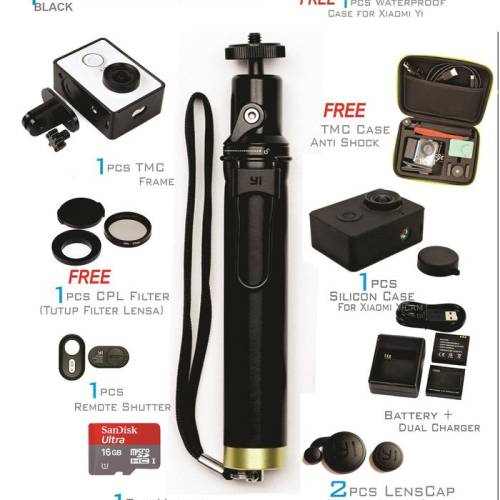 Paket Pro Traveler Xiaomi Yi Travel    Gopro SJ CAM Brpo