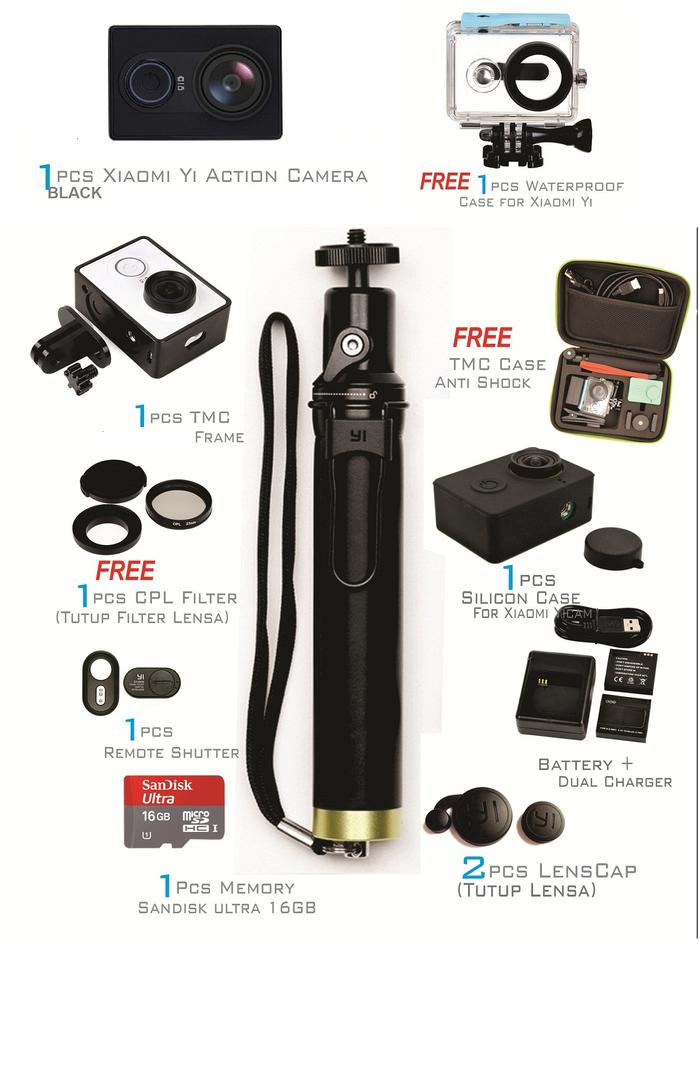 Paket Pro Traveler Xiaomi Yi Travel    Gopro SJ CAM Brpo