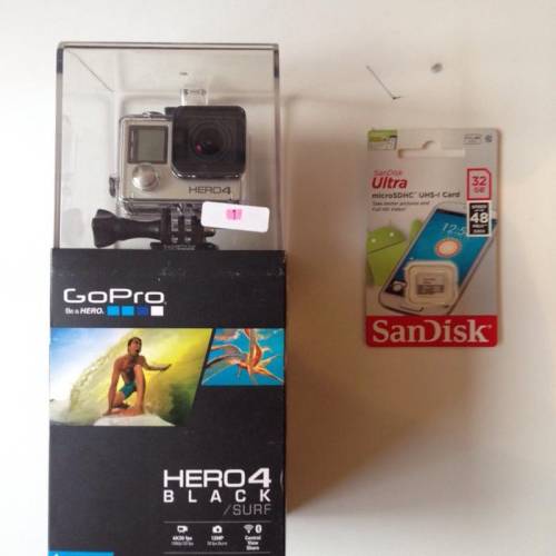 GoPro HERO4 Black Edition Camera with Memory 32 GB [] Xiaomi Yi SJ CAM