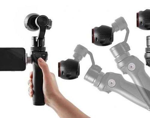 DJI Osmo 3 Axis Gimbal (4K Video) Video Camera - Kamera Wide Angle
