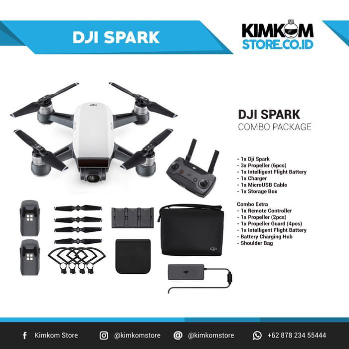 Drone DJI Spark Combo White/ Red/ Blue/ Yellow - Garansi