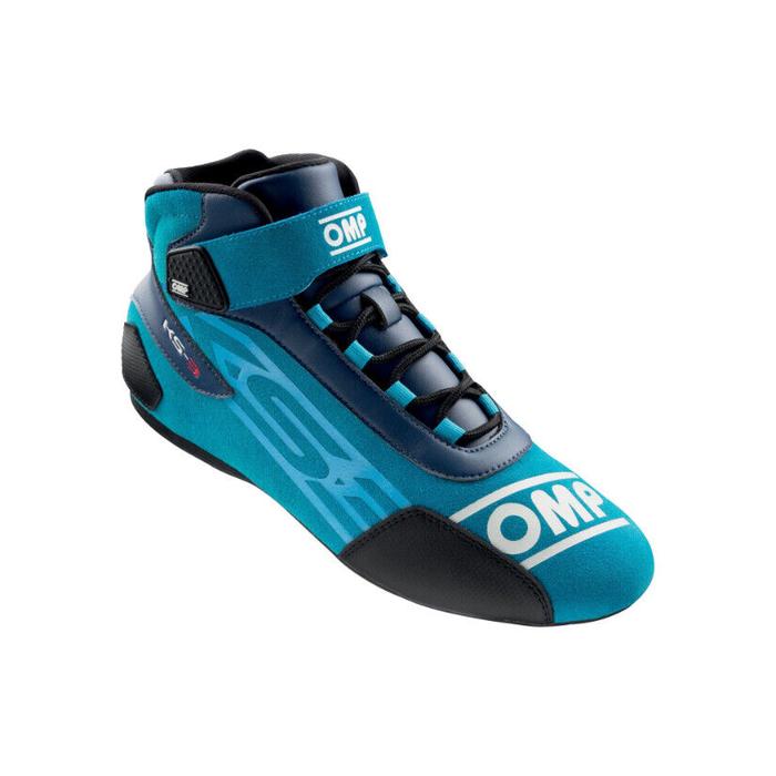 OMP KS-3 Kart Boot - Navy/ Blue/ Cyan Size 34