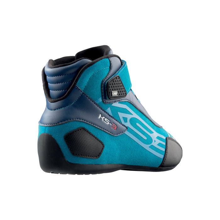 OMP KS-3 Kart Boot - Navy/ Blue/ Cyan Size 34 - Image 3