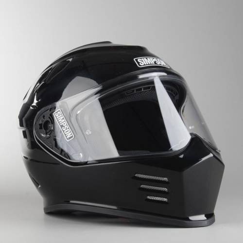 Helm Simpson Venom Black Doff & Gloss - Racing Helmet - Motor Gokart