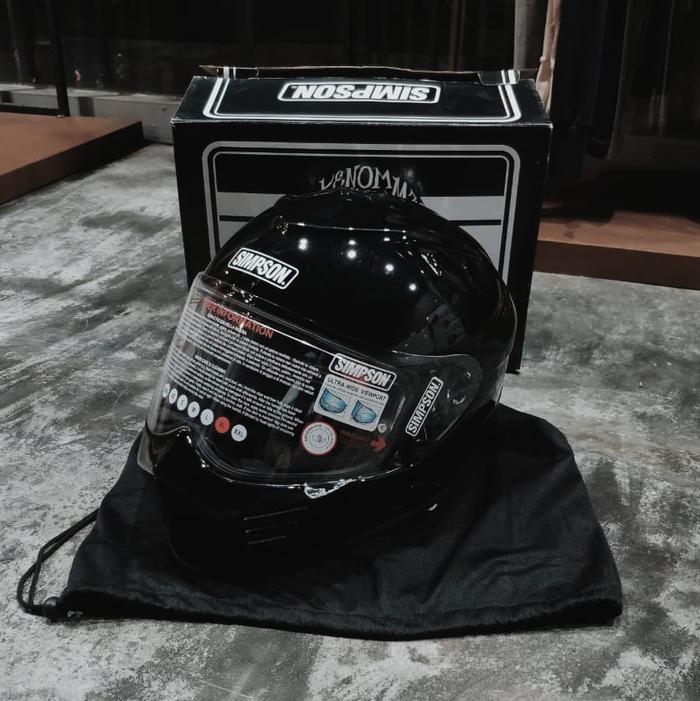 Helm Simpson Venom Black Doff & Gloss - Racing Helmet - Motor Gokart - Image 2