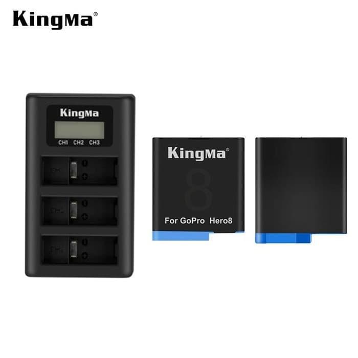Dual Battery Kingma GoPro HERO 8 Black - Charger desktop Batre Kamera - Image 3