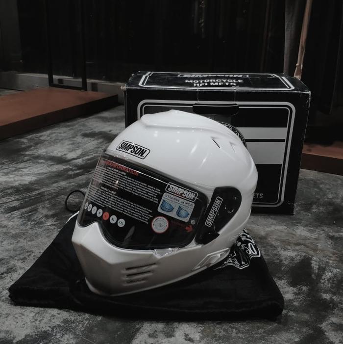 Helm Simpson Venom White UK - Motorcycle helmet - Image 2
