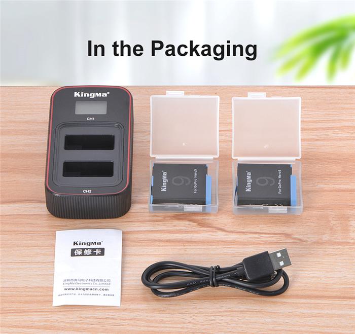Battery Pack 2 in 1 for GoPro HERO 9 Black Camera (Kingma Brand) - Image 2