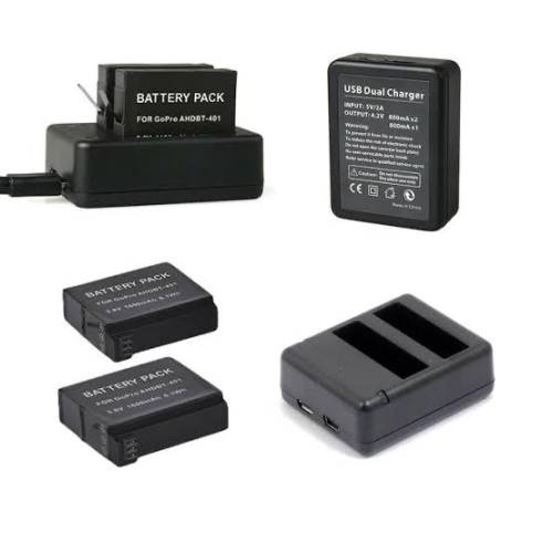 GoPro HERO 4 Battery Pack (2 Baterai + 1 Charger) - HERO 4