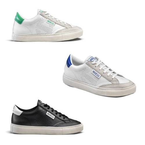 Sparco S-Time Shoes Black/White Blue/White