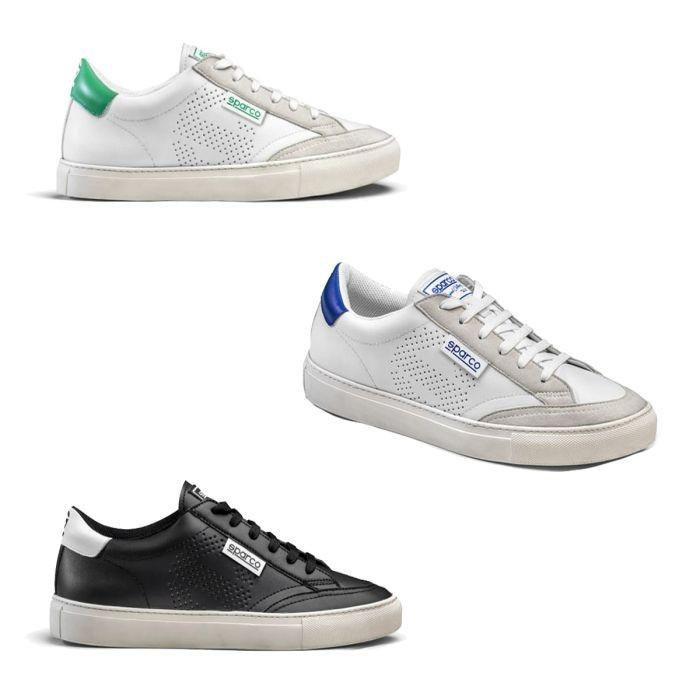 Sparco S-Time Shoes Black/White Blue/White