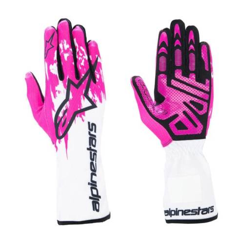 Alpinestars Tech-1 K V3 Glove White Fuchsia 2XL