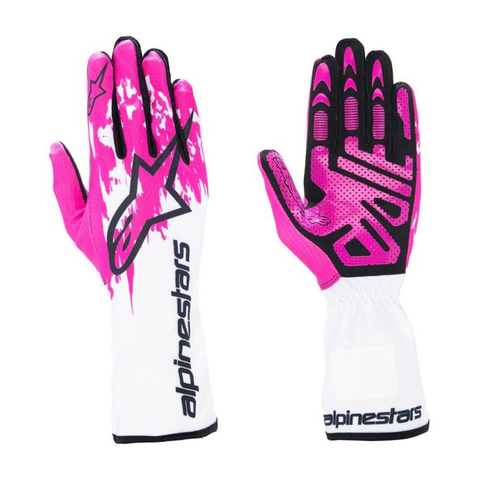 Alpinestars Tech-1 K V3 Glove White Fuchsia 2XL