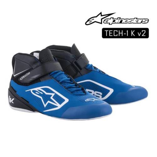 Alpinestars Tech-1 K V2 Kart Boot Black Blue White