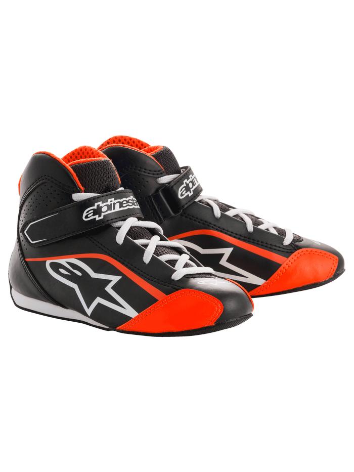 Alpinestars Tech-1 K S Kart Boot Black White Orange Fluo
